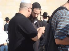 Zev sharing with a chasidic Jew