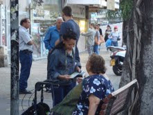 Woman looking at literature