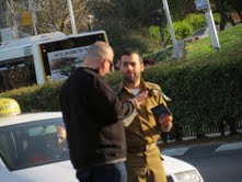 Zev with Israeli soldier
