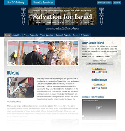 Salvation for Israel home page